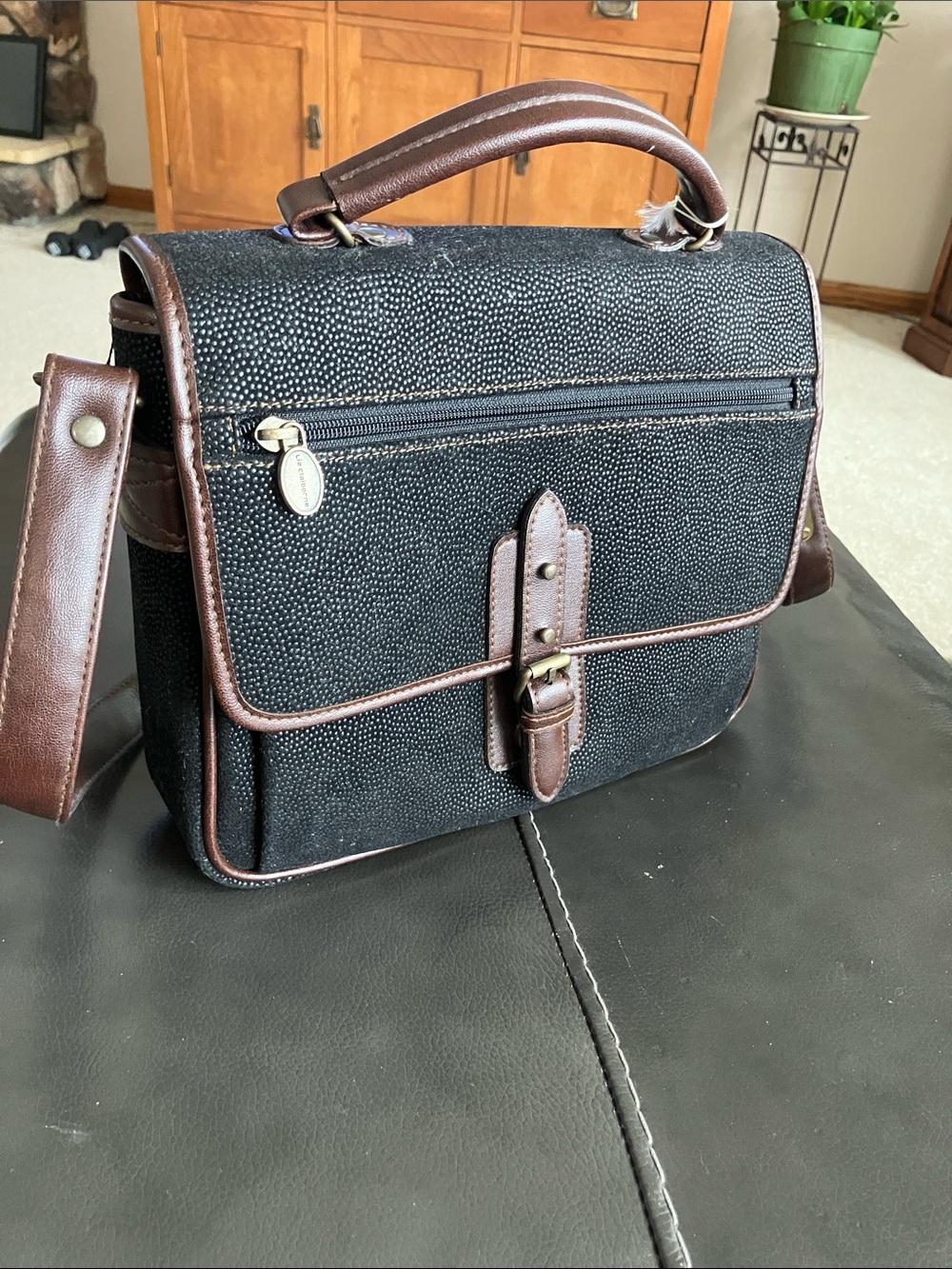vintage claiborne Lg. Tote Purse brushed leather NWT